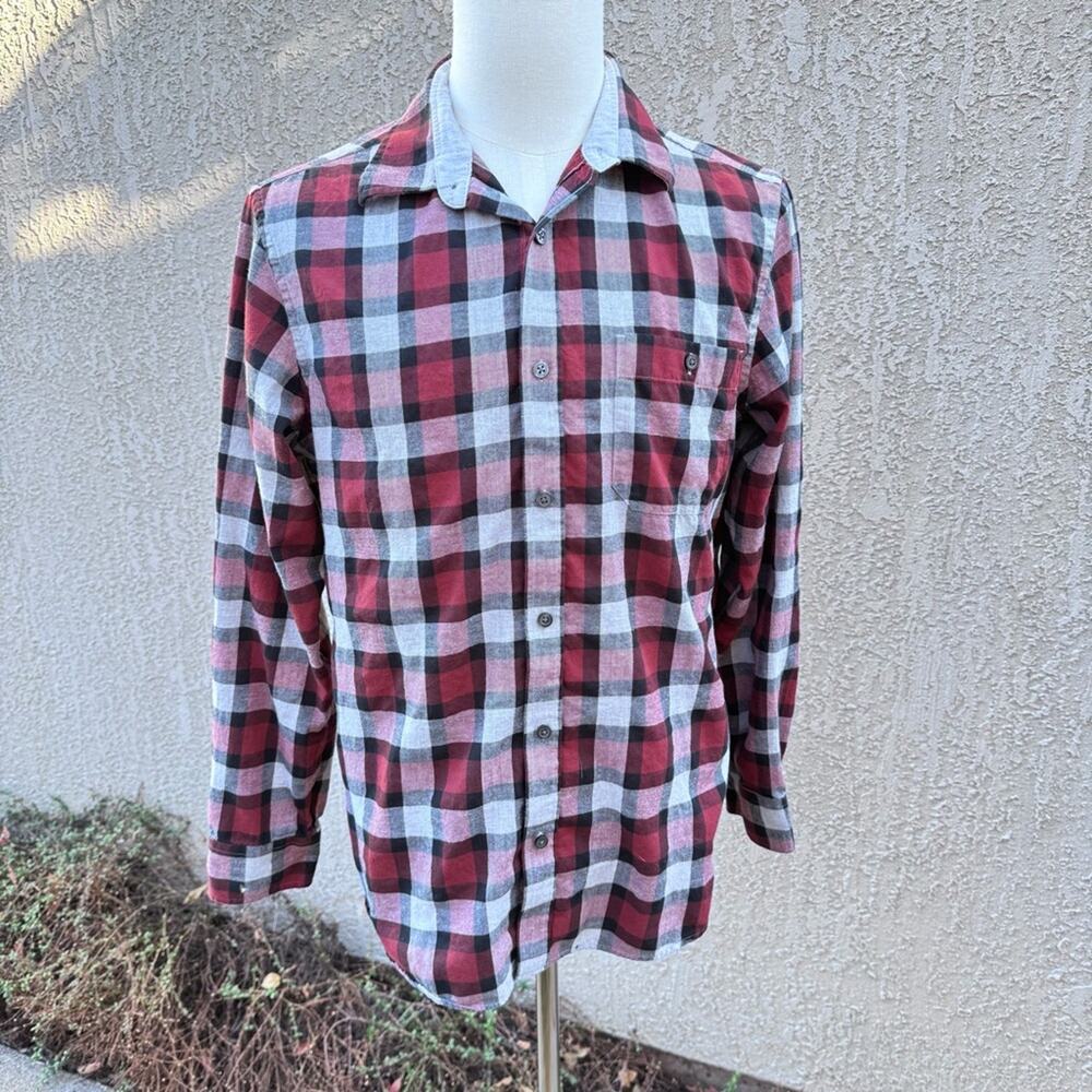 Banana Republic Men's Plaid Slim Fit Long Sleeve Button Down Shirt Size Large
